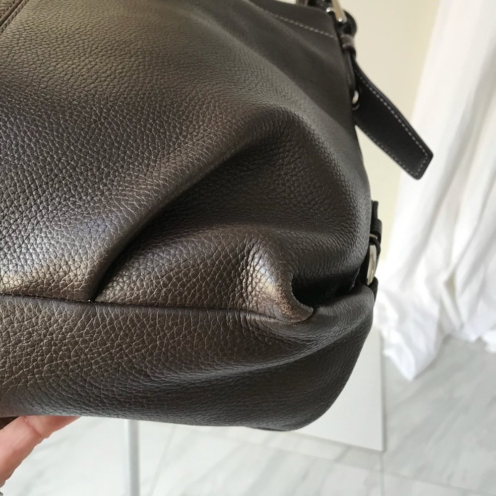 Coach Chocolate Leather Duffle F15064 Shoulder Bag - Picture 10 of 13